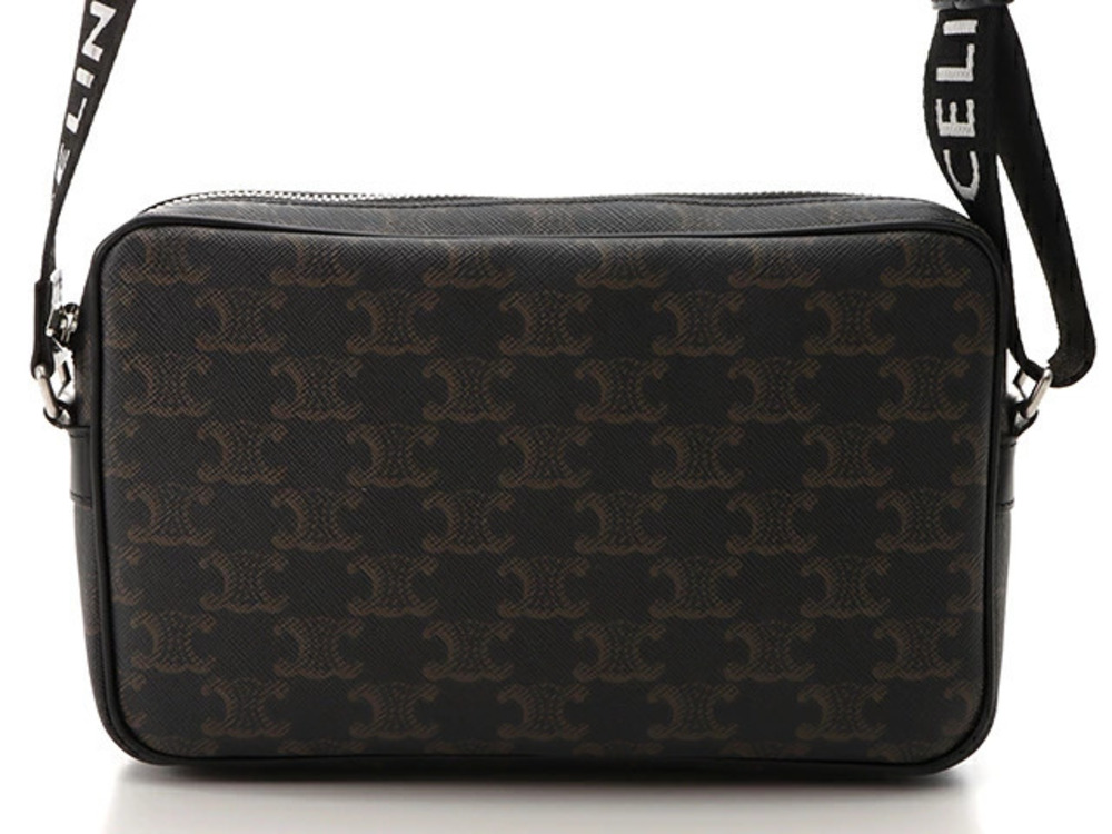 Celine Triomphe Canvas Messenger Bag Shoulder Brown